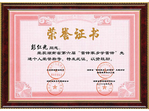 “雷锋家乡学雷锋”先进个人